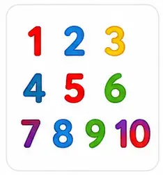 Numbers from 1 to 10 for Class 1