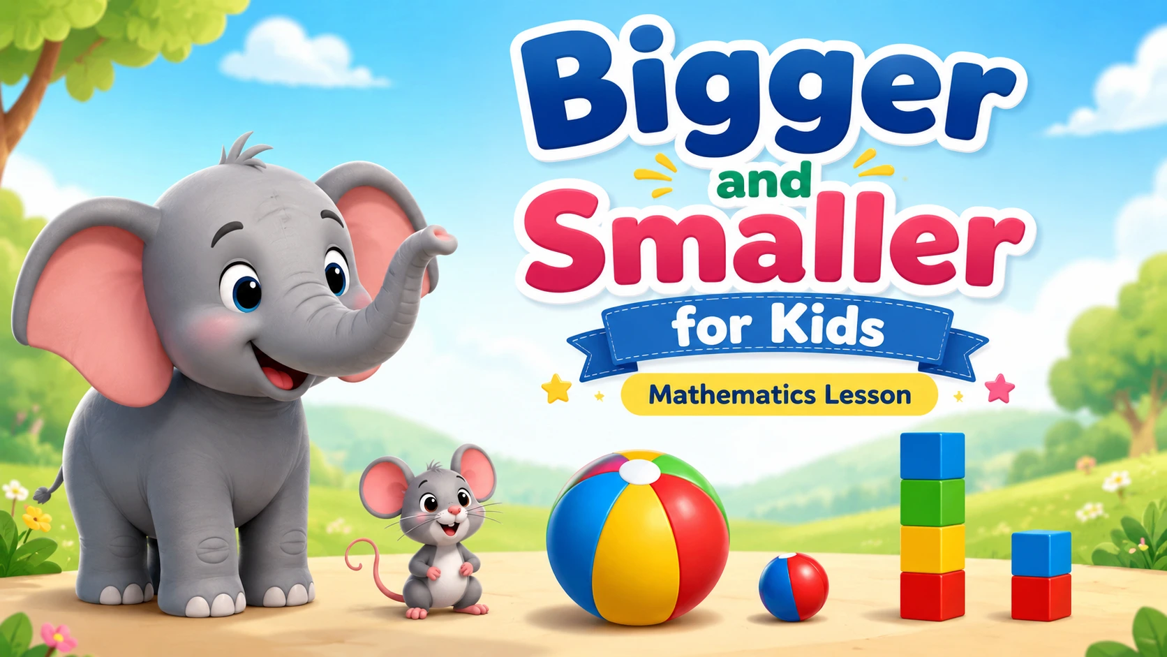Bigger and Smaller for Kids learning activity