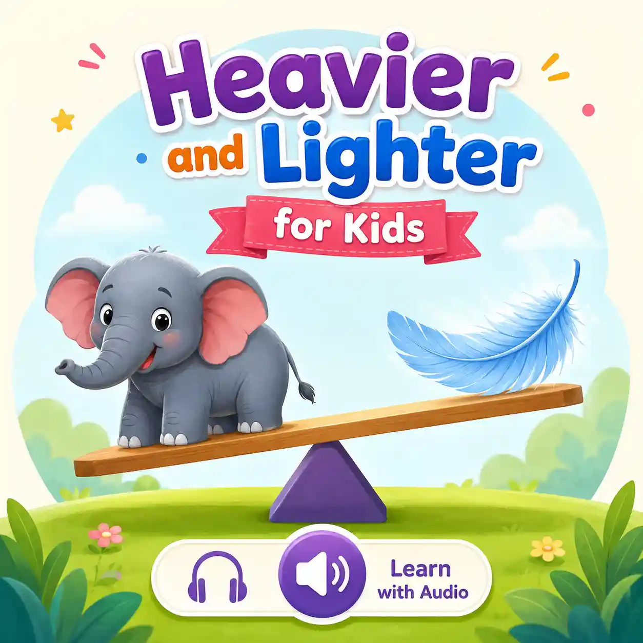 Heavier and Lighter for Kids Class 1 mathematics weight comparison activity