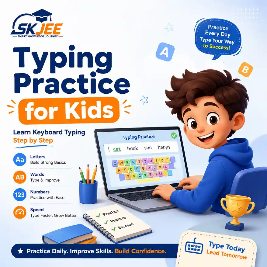Beginner Typing Practice for kids learning keyboard typing