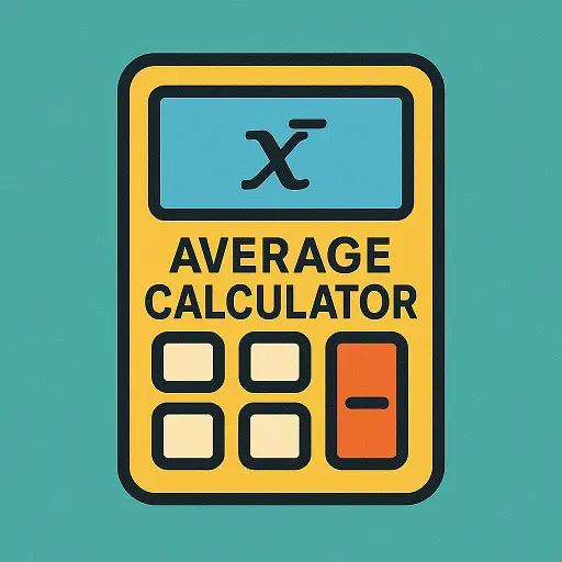 average calculator for mean of numbers icon