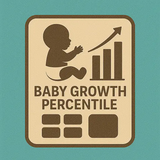 baby growth percentile and weight chart calculator icon