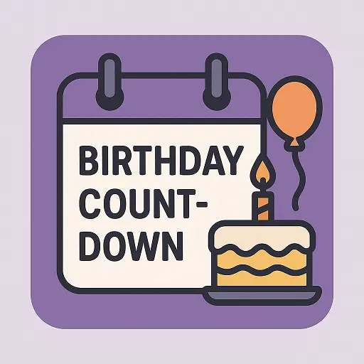 birthday countdown and reminder calculator icon