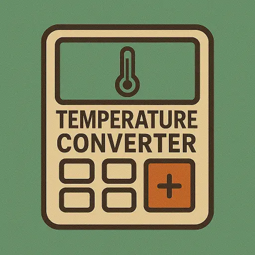 Celsius Fahrenheit and Kelvin temperature converter icon