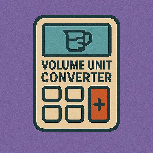 math and unit converter tools – volume unit converter icon