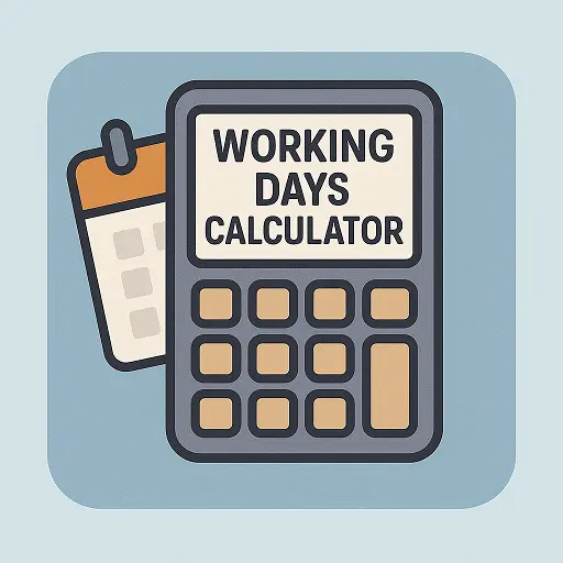 working days and weekdays between dates calculator icon