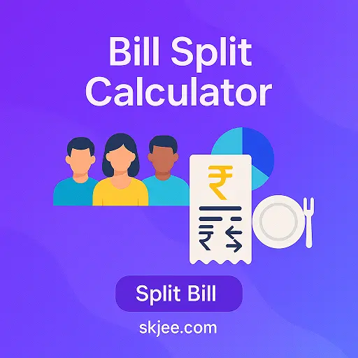 Online Bill Split Calculator with tip, tax, and rounding options