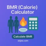 BMR calculator interface showing age, gender, height, and weight inputs
