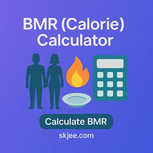 BMR calculator interface showing age, gender, height, and weight inputs