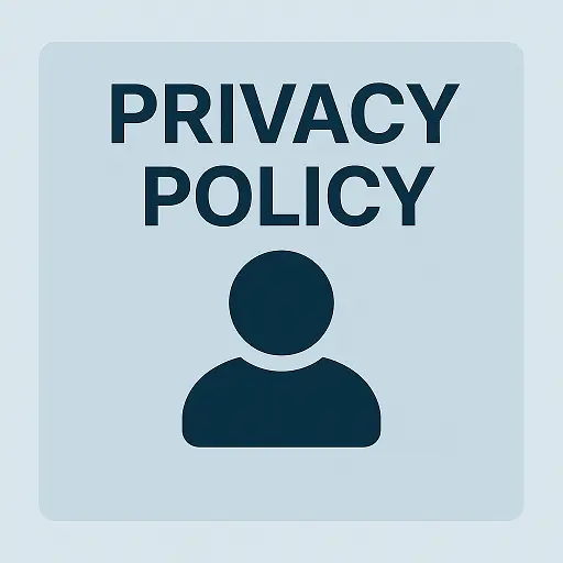 Privacy Policy hero image for SKJEE.com showing secure data, shield icon and trusted online calculator website