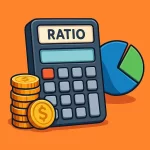 ratio calculator hero image showing a simple ratio a to b with sliders and numbers on a colorful math board